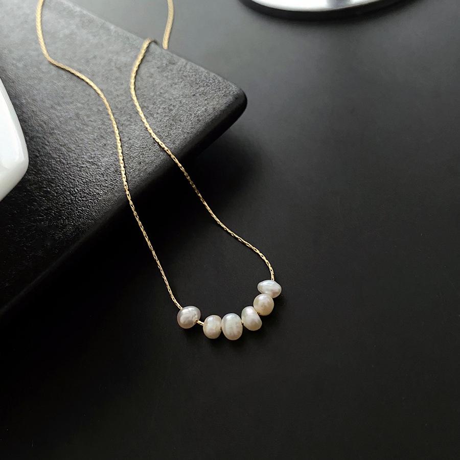 Dây chuyền ngọc trai sợi mảnh thép titan không gỉ TT03