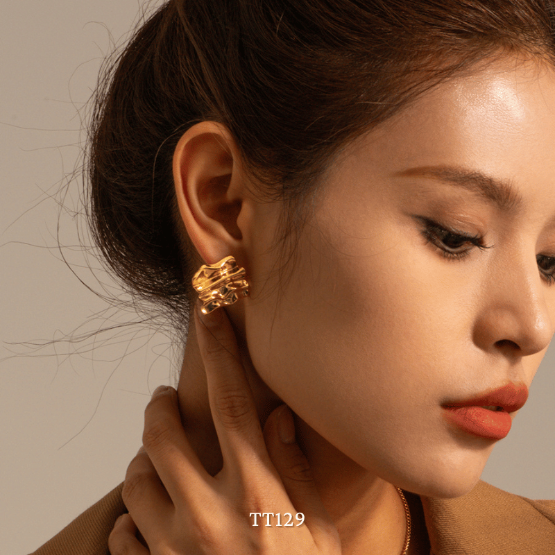 Bông tai Thép Titan không gỉ dạng bảng thép TT129