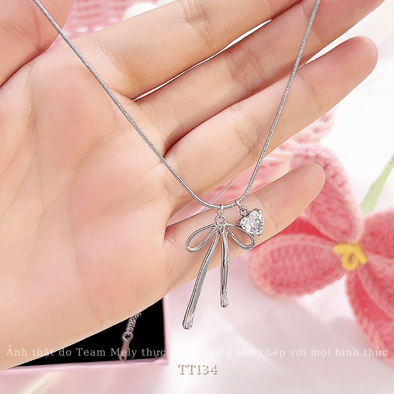 Dây chuyền Thép Titan không đen gỉ hình tim TT134