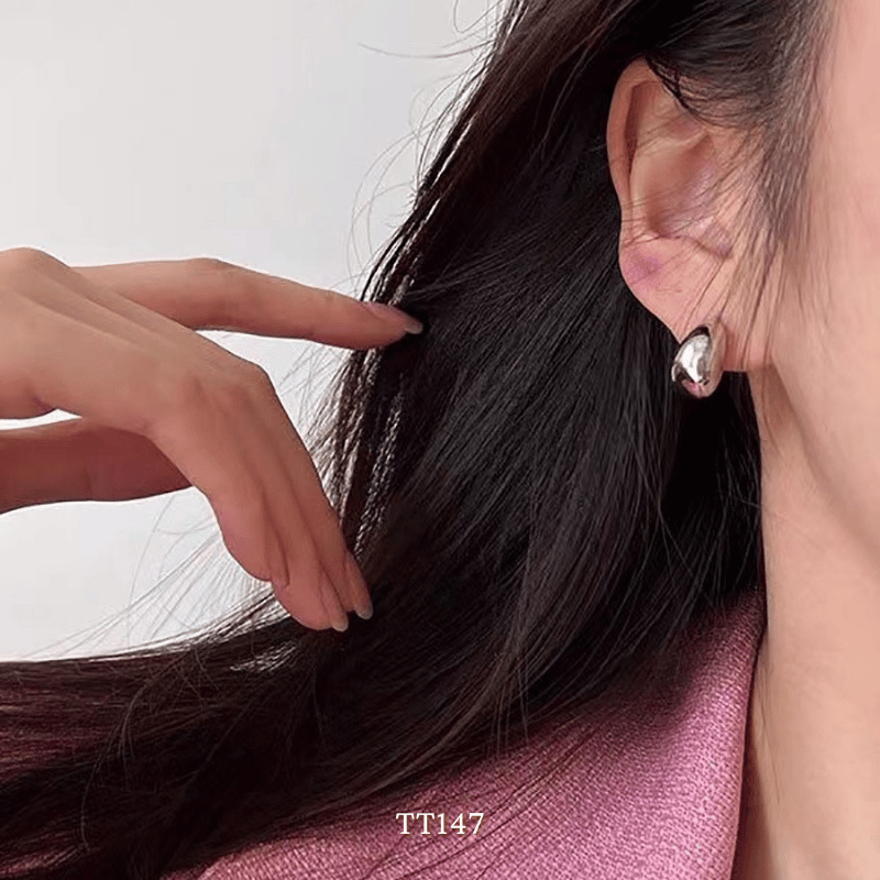 Bông tai Thép Titan không gỉ hình giọt nước TT147