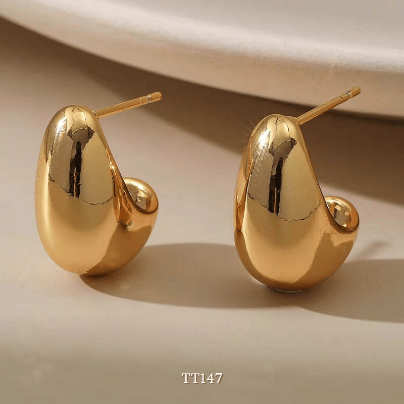 Bông tai Thép Titan không gỉ hình giọt nước TT147
