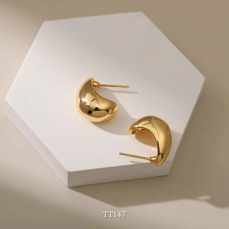 Bông tai Thép Titan không gỉ hình giọt nước TT147