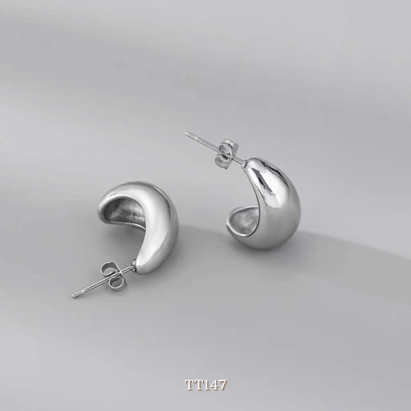 Bông tai Thép Titan không gỉ hình giọt nước TT147