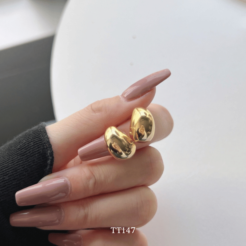 Bông tai Thép Titan không gỉ hình giọt nước TT147