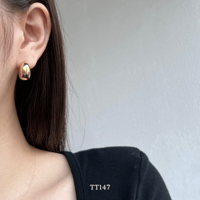 Bông tai Thép Titan không gỉ hình giọt nước TT147