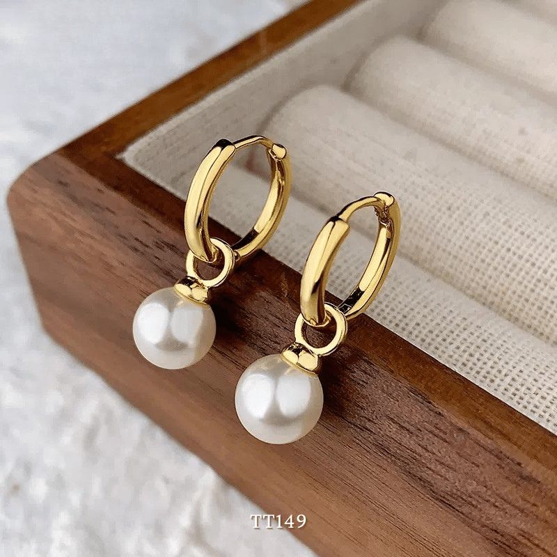 Bông tai Thép Titan không gỉ khoen tròn TT149