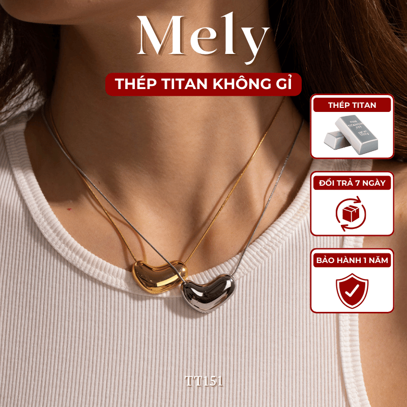 Dây chuyền Thép Titan không gỉ hạt đậu TT151