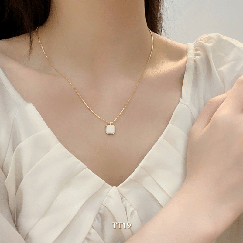 Dây chuyền hạt đá trang phong cách đơn giản nữ tính Hàn Quốc TT19