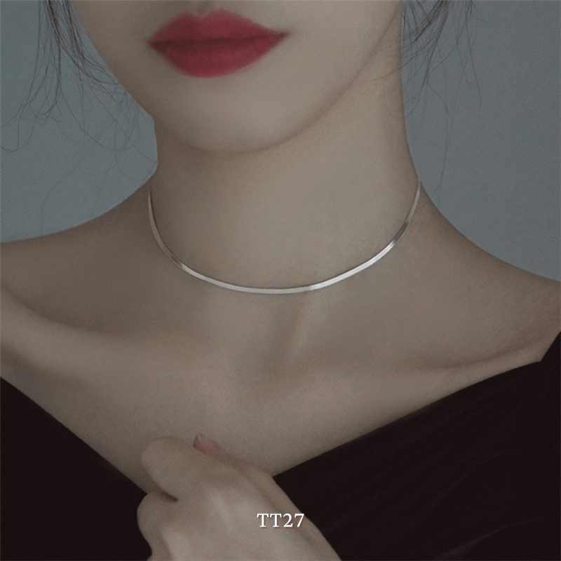 Dây chuyền titan bảng lớn dạng basic phụ kiện thời trang unisex TT27