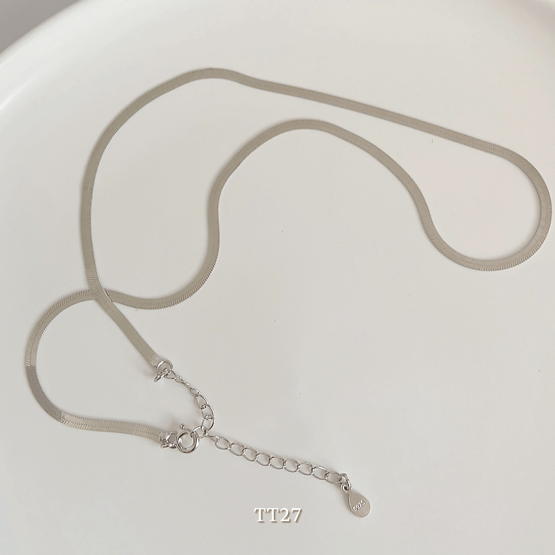 Dây chuyền titan bảng lớn dạng basic phụ kiện thời trang unisex TT27