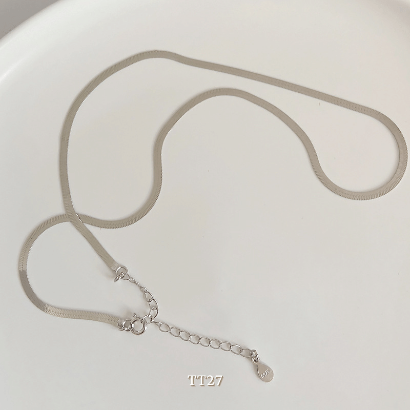 Dây chuyền titan bảng lớn dạng basic phụ kiện thời trang unisex TT27