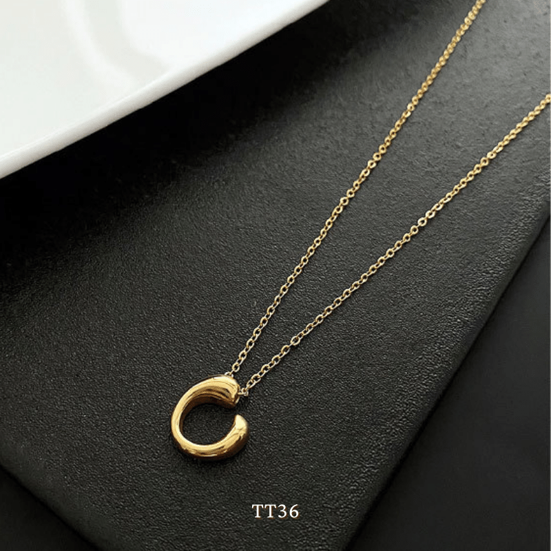 Dây chuyền nữ hình học titan không đen gỉ cá tính thời trang unisex TT36