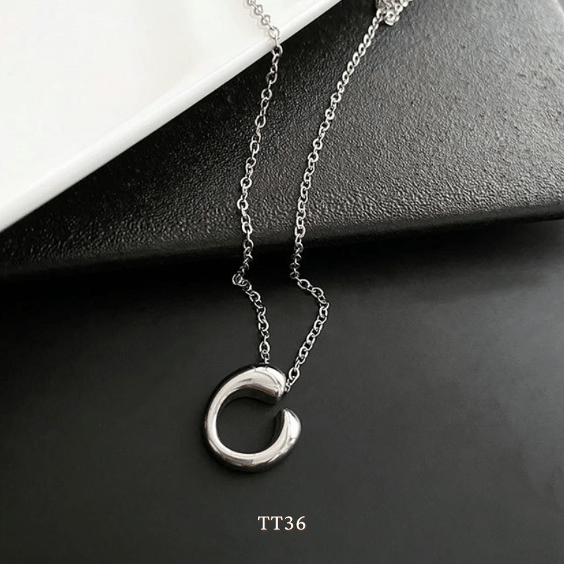 Dây chuyền nữ hình học titan không đen gỉ cá tính thời trang unisex TT36