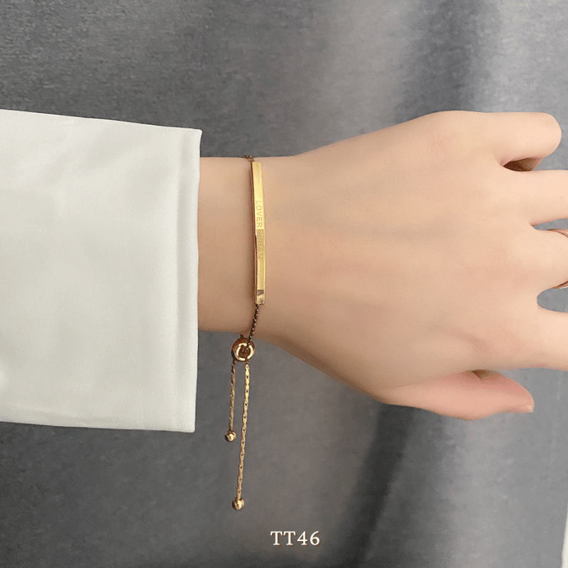 Vòng tay titan không đen gỉ phong cách thời trang unisex cá tính trẻ trung TT46