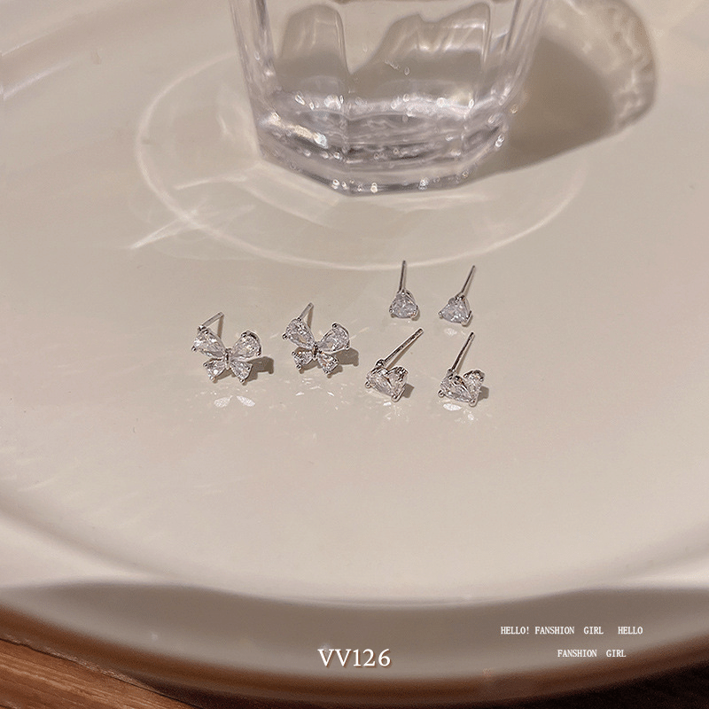 Set Bông tai nữ hình bướm đính đá phụ kiện trang sức xinh đẹp VV126