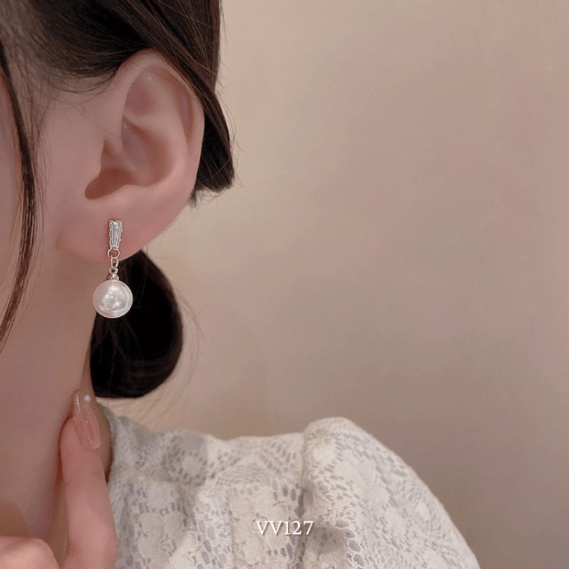 Bông tai nữ ngọc trai nhân tạo phụ kiện trang sức xinh đẹp VV127