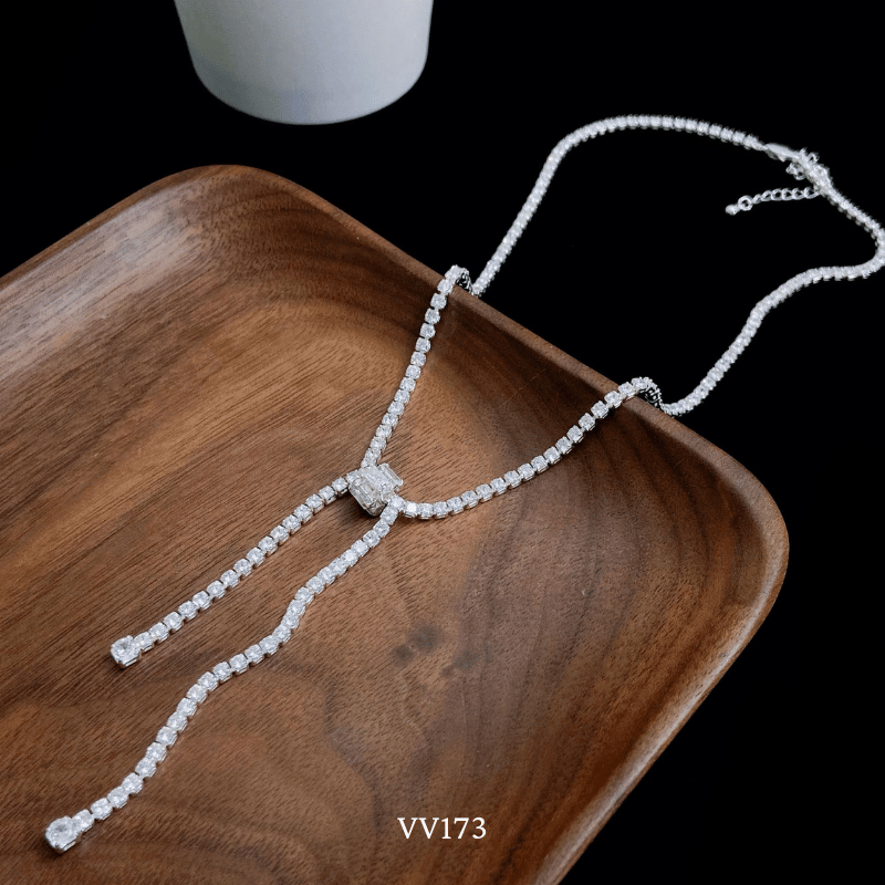 Dây chuyền đính đá cao cấp dạng tua rua VV173