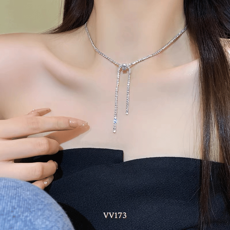 Dây chuyền đính đá cao cấp dạng tua rua VV173