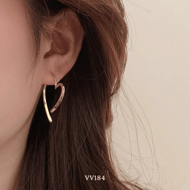 Bông tai hình tim VV184