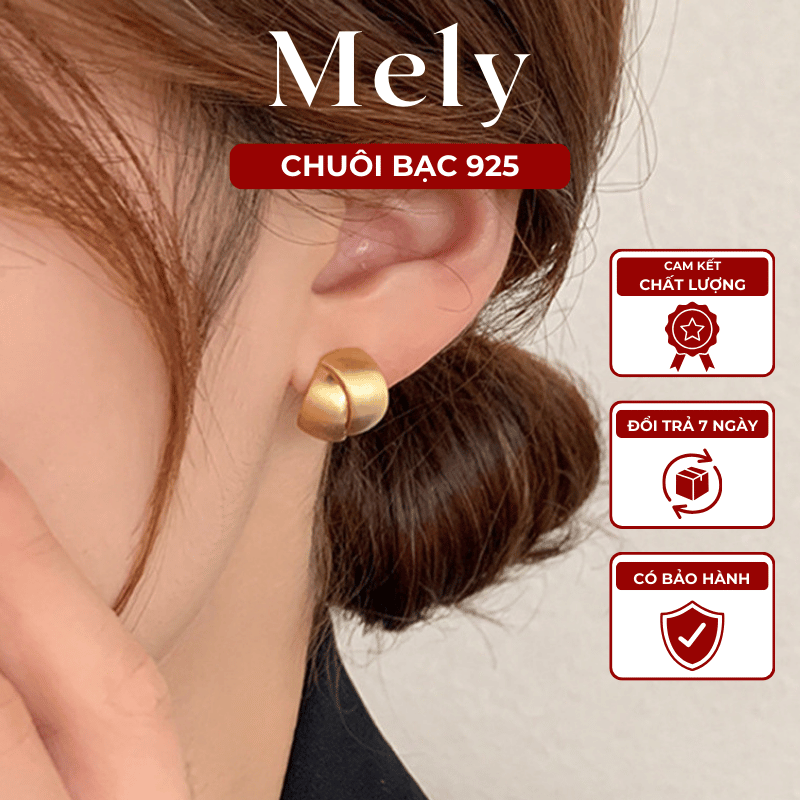 Bông tai xoắn mạ vàng VV186
