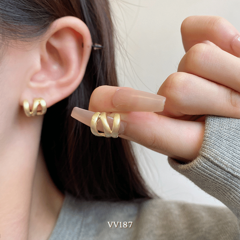 Bông tai chuôi bạc 925 VV177