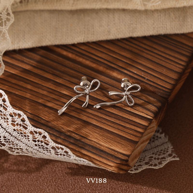 Bông tai nơ đơn giản VV188