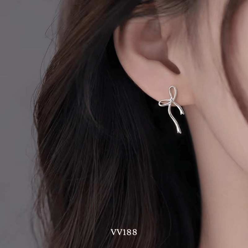 Bông tai nơ đơn giản VV188