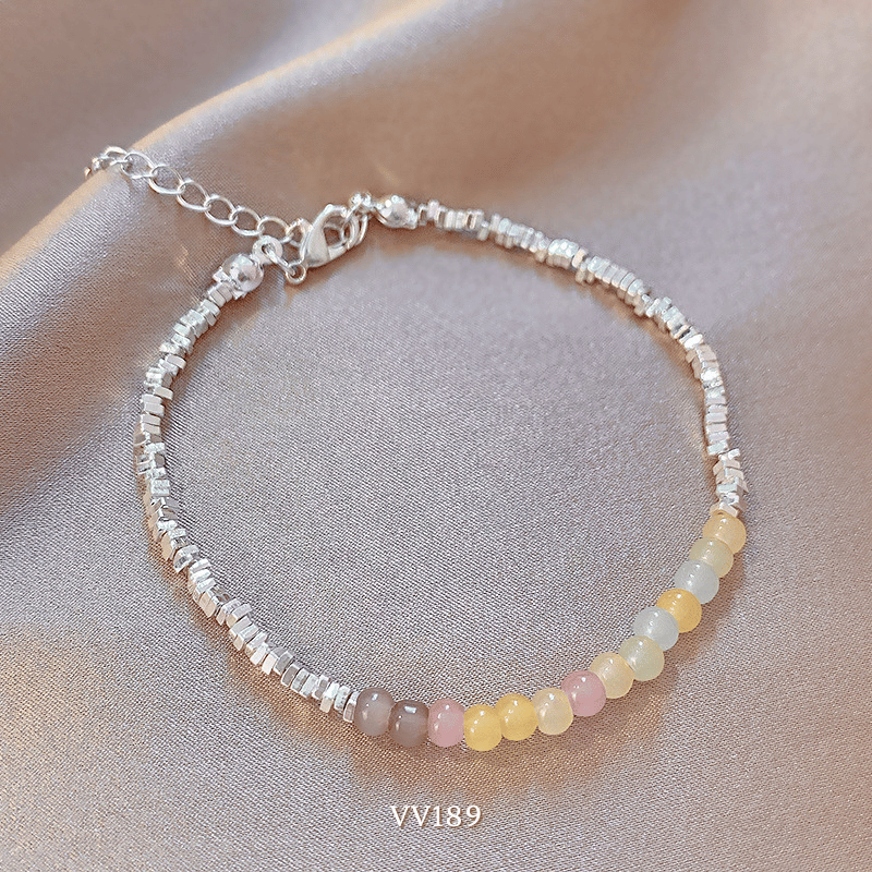 Vòng tay hạt đá nhiều màu VV189