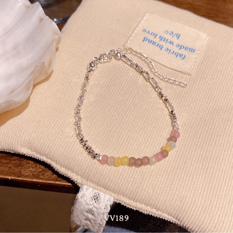 Vòng tay hạt đá nhiều màu VV189
