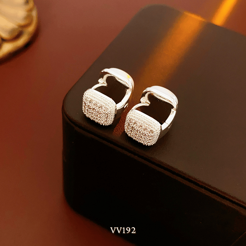 Bông tai vuông đính đá lớn VV192