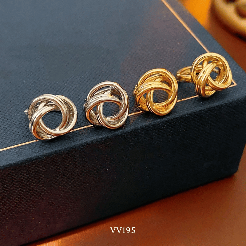 Bông tai xoắn đơn giản VV195