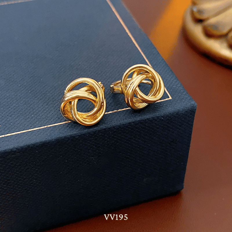 Bông tai xoắn đơn giản VV195