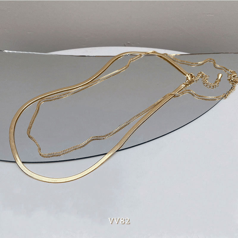Dây chuyền titan không đen gỉ sợi đôi thời trang nữ tính VV82 (HAI KHÓA CÓ THỂ TÁCH RỜI LÀM 2 SỢI )