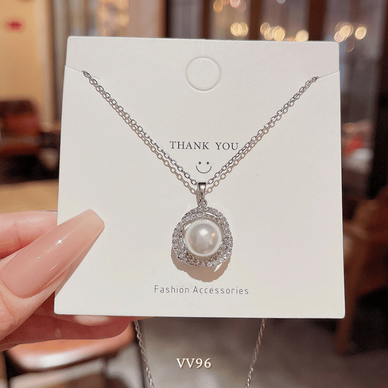 Dây chuyền hạt ngọc trai nhân tạo nữ tính thời trang Mely VV96