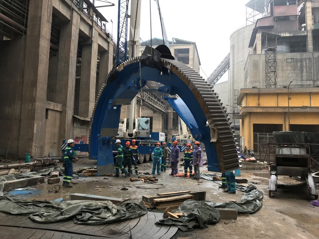  Cung cấp và thay thế bộ vành răng cho lò nung của nhà máy Vicem Bỉm Sơn