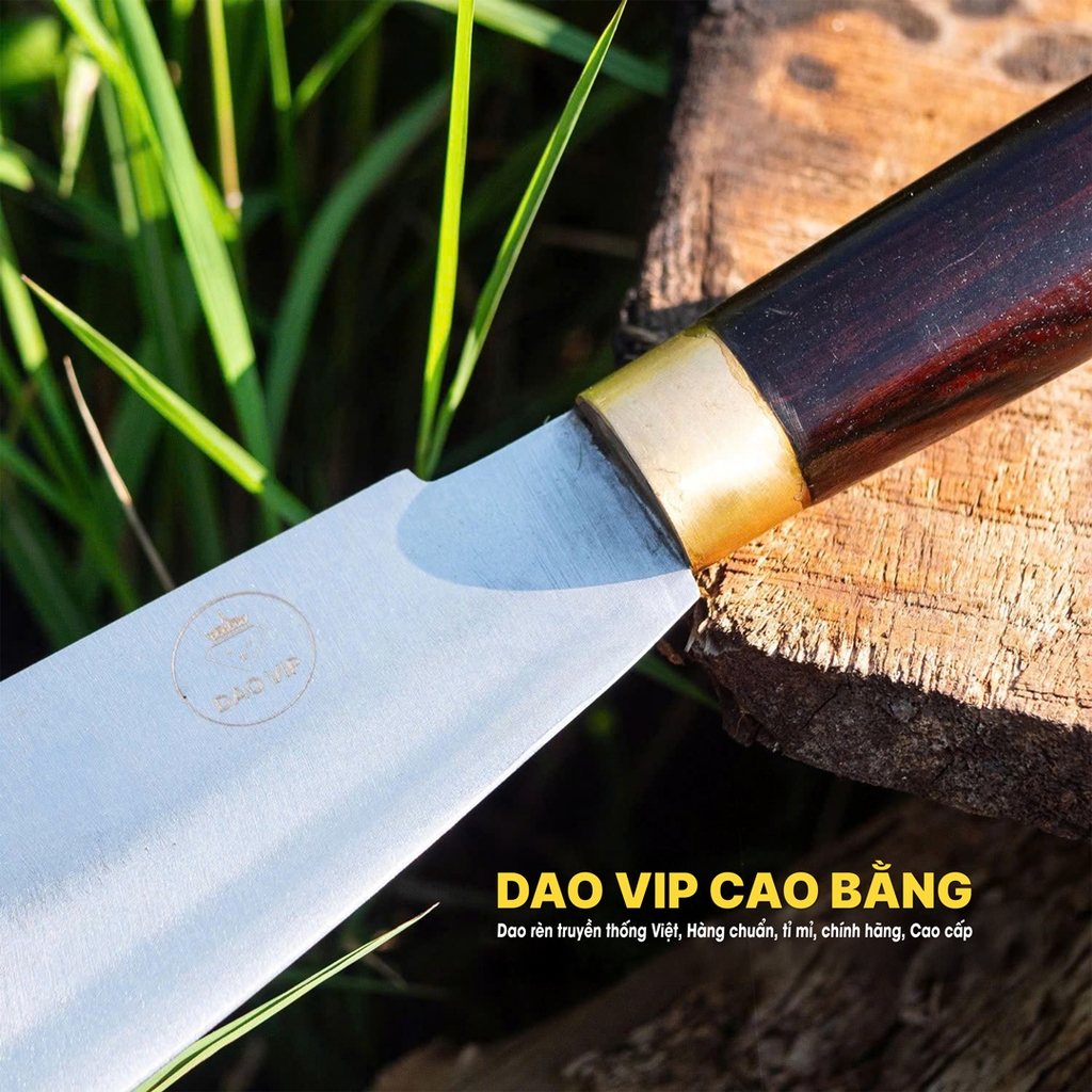 Dao yếm chặt gà thép trắng cao cấp - DYKMD DAO VIP CAO BẰNG