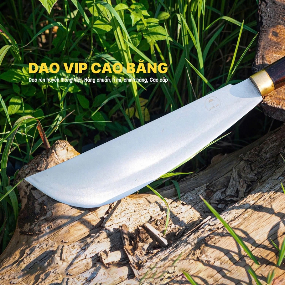 Dao yếm chặt gà thép trắng cao cấp - DYKMD DAO VIP CAO BẰNG