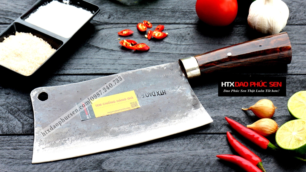 DAO PHÚC SEN BỘ DAO BẾP 01 (CÁN CẨM)
