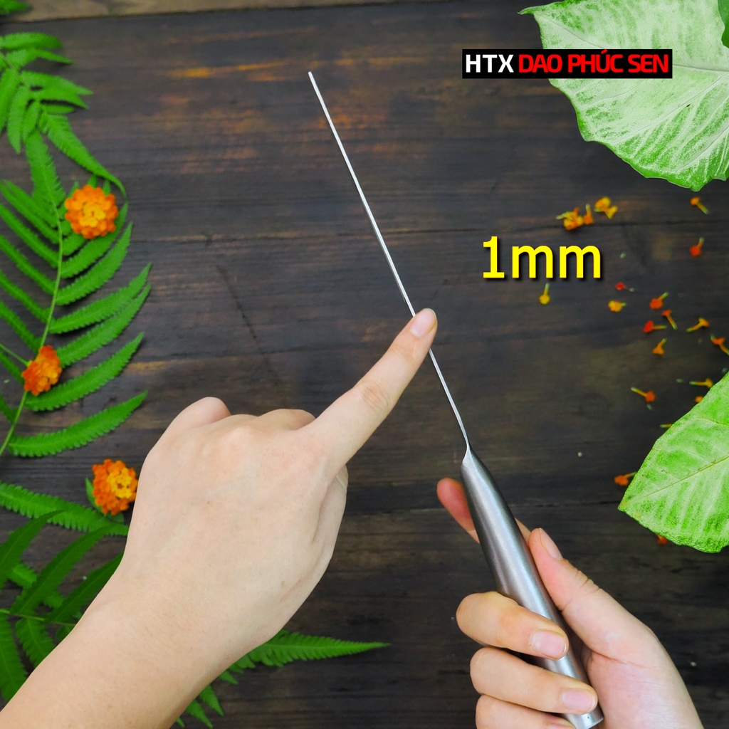 Dao thái thép trắng cao cấp cán sắt SDT09, hàng chuẩn chính hãng của DAO VIP - HTX DAO PHÚC SEN