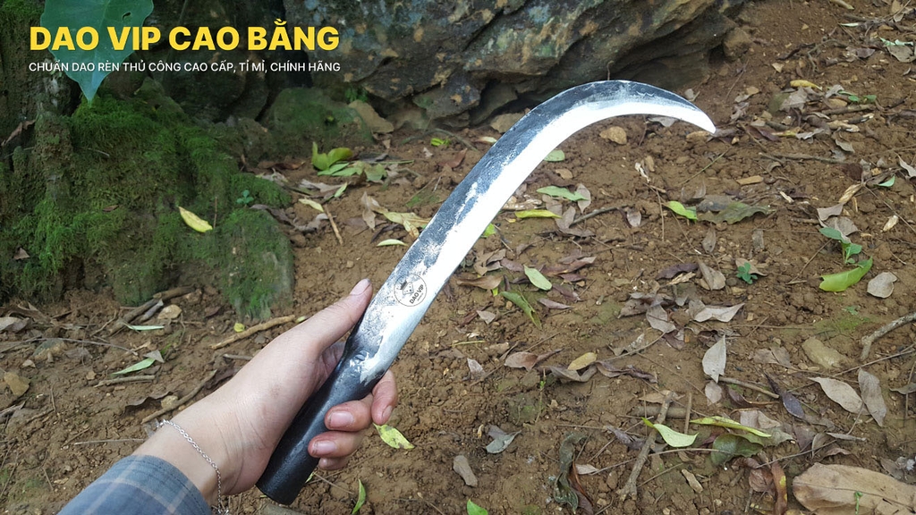 Liềm phát cỏ sắc bén - Thép nhíp ô tô C04 chất lượng, hàng chuẩn CỦA DAO VIP CAO BẰNG