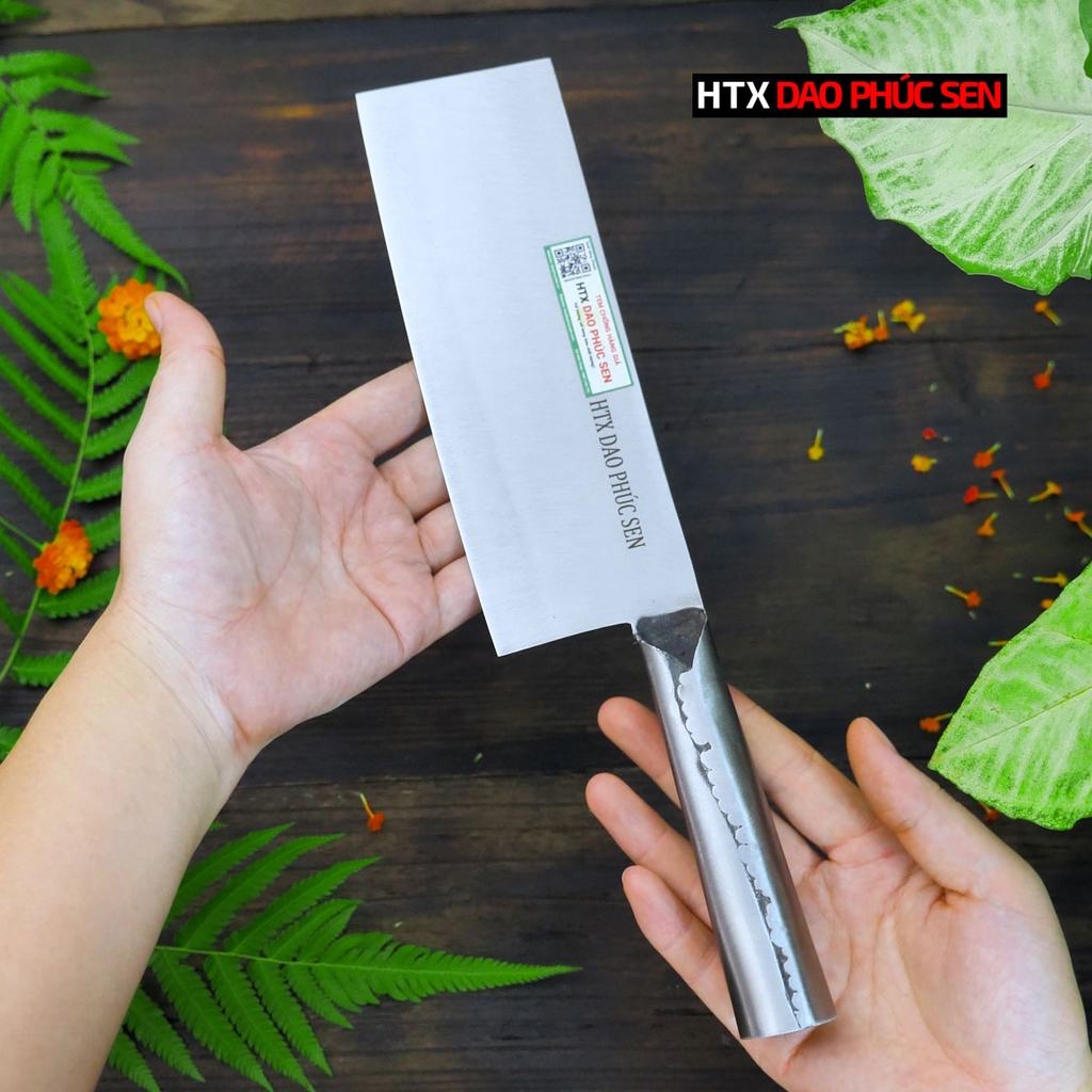 Dao thái thép trắng cao cấp cán sắt SDT09, hàng chuẩn chính hãng của DAO VIP - HTX DAO PHÚC SEN