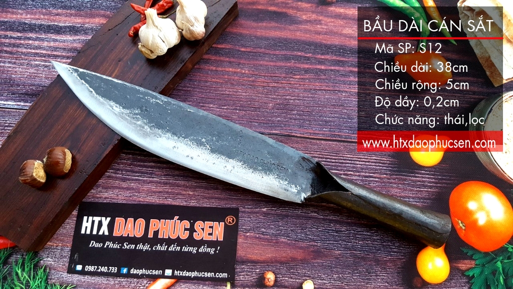 Dao lọc thái sắc bén - Thép nhíp ô tô - S12