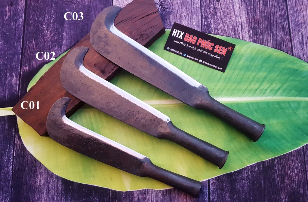 Dao quắm chặt cây phát cỏ sắc bén - Thép nhíp ô tô - C02