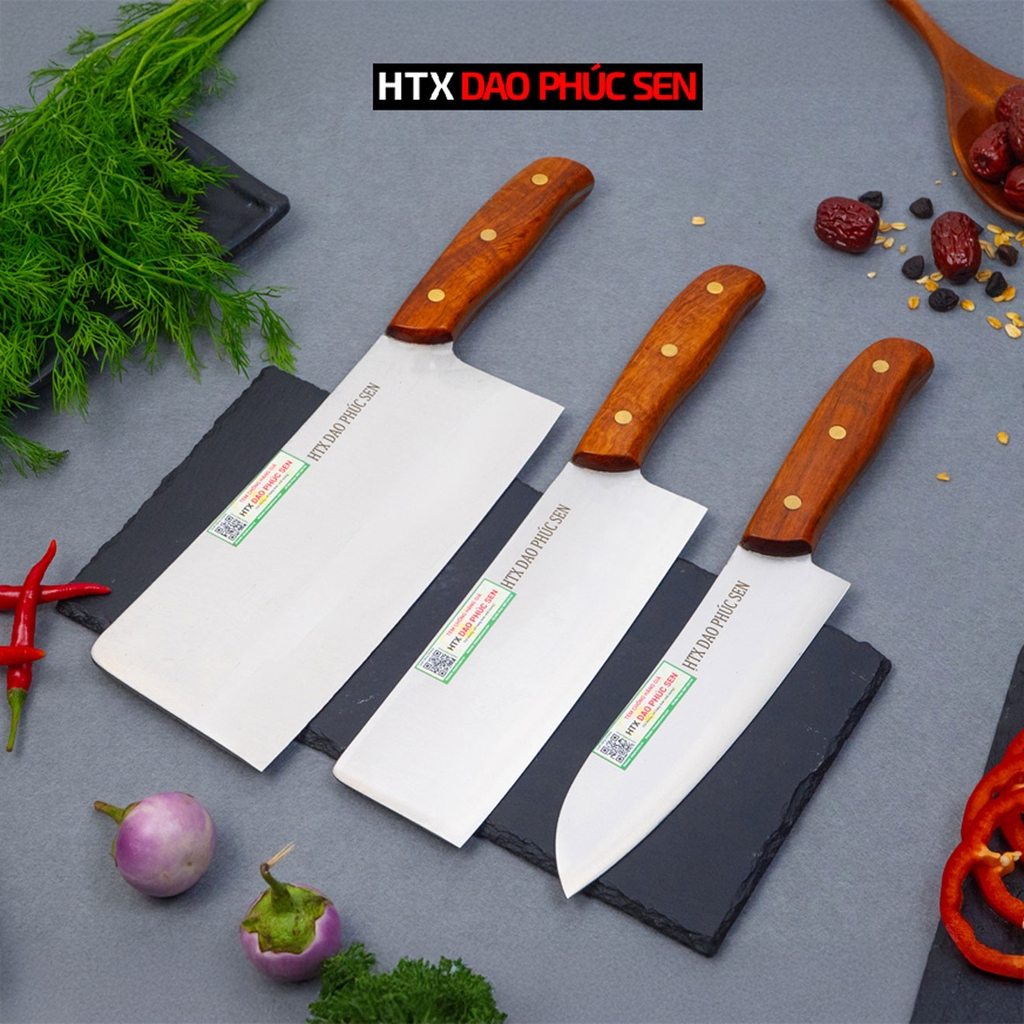 Bộ dao bếp 3 món thép trắng CB89TC DAO VIP CAO BẰNG