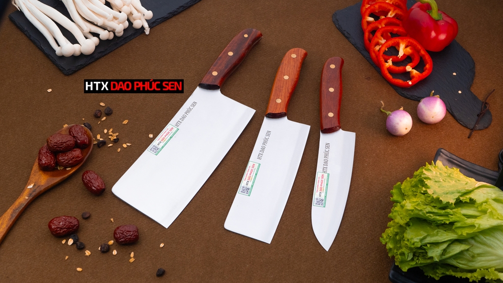 Bộ dao bếp 3 món thép trắng CB89TC