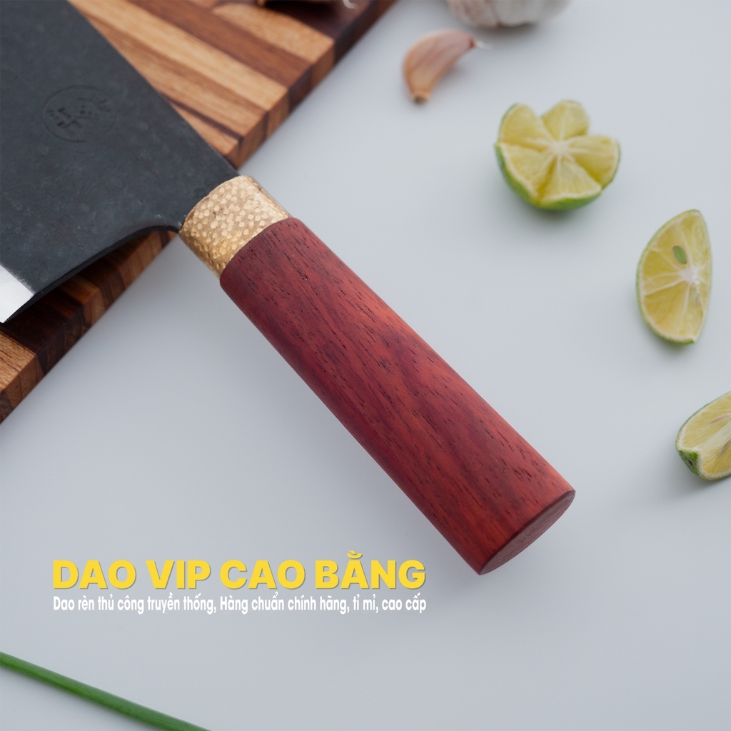 Dao chặt gà sắc bén - Thép nhíp ô tô - Cán Gỗ - khâu đồng - G05TDG DAO VIP CAO BẰNG