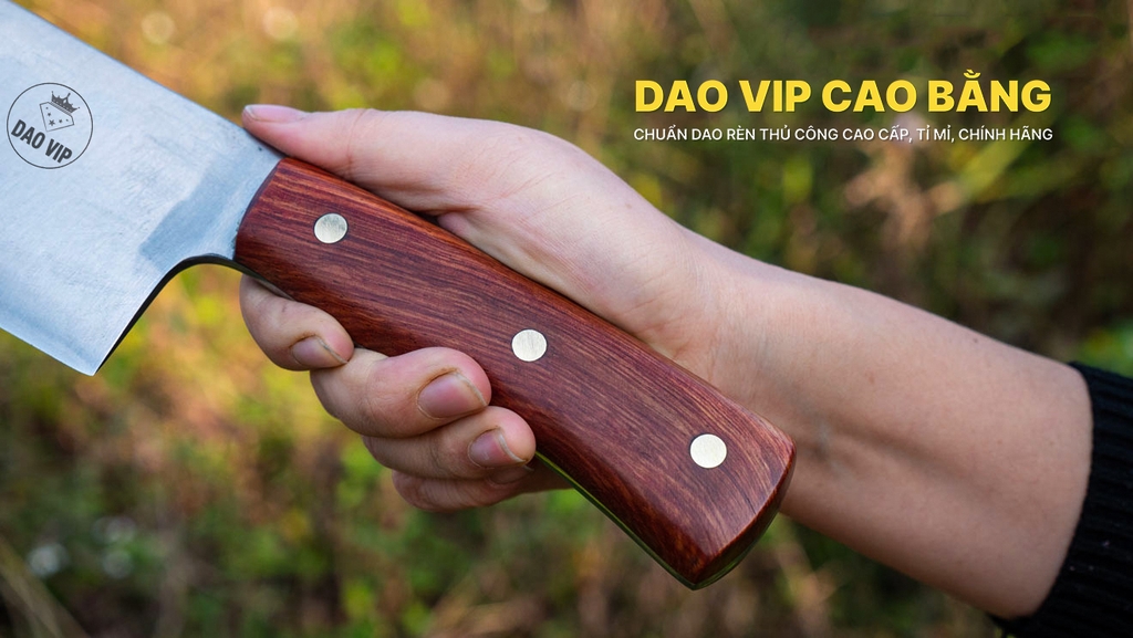 Dao chặt xương thép trắng SXK06 dao vip cao bằng