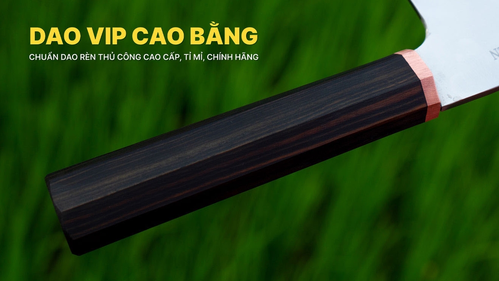 Dao chặt gà thép trắng cao cấp CG10 vệ sinh, an toàn - Hàng chuẩn của DAO VIP CAO BẰNG