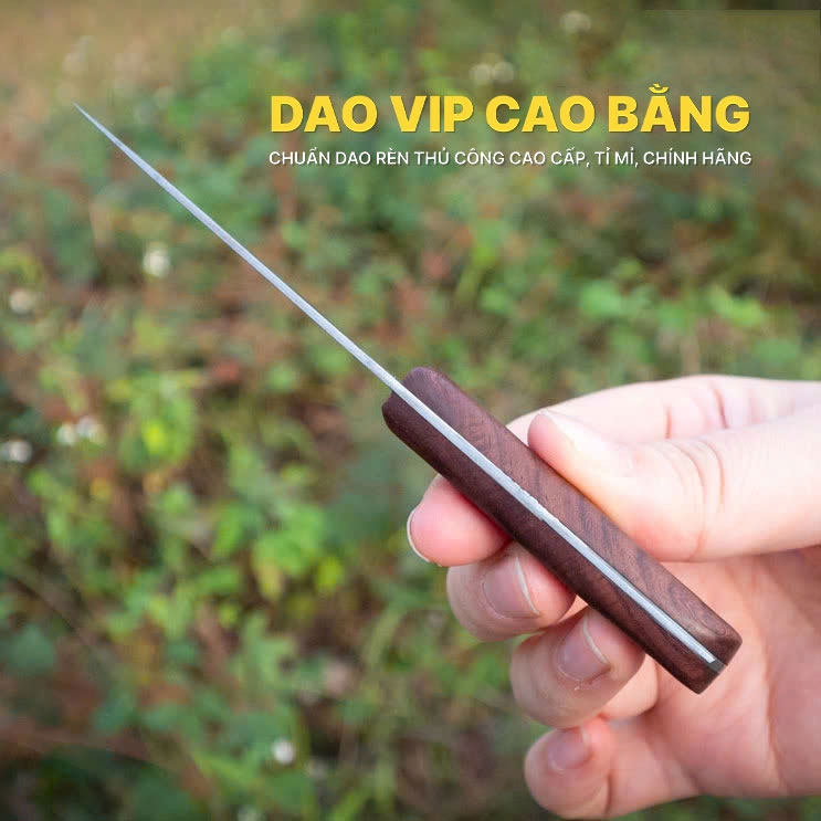 Dao nhỏ thép không gỉ cán gỗ cẩm DNC an toàn, vệ sinh, HÀNG CHUẨN CHÍNH HÃNG CỦA DAO VIP CAO BẰNG