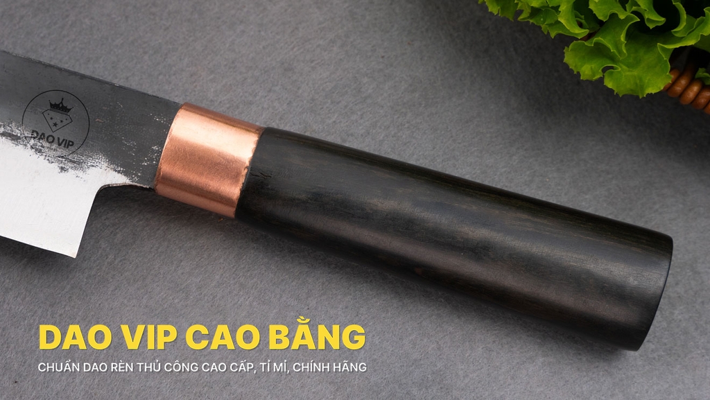 Dao lọc thịt thép nhíp xe cán gỗ mun CL10NMDD DAO VIP CAO BẰNG